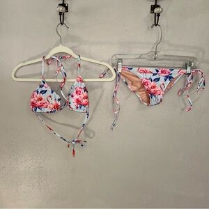 Floral Bikini Set - Pink and Blue Doll & co